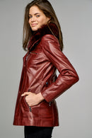 Emily Women's Leather Jacket | Derimod Emily Women's Leather Jacket | Derimod