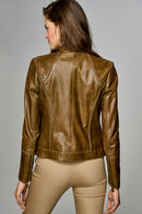 Irma Women's Leather Jacket | Derimod Irma Women's Leather Jacket | Derimod