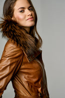 Gabriela Women's Leather Jacket | Derimod Gabriela Women's Leather Jacket | Derimod
