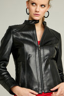 JANET WOMEN'S LEATHER JACKET | Derimod JANET WOMEN'S LEATHER JACKET | Derimod
