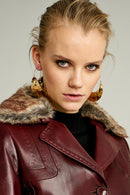 Mathilda Women's Leather Jacket | Derimod Mathilda Women's Leather Jacket | Derimod