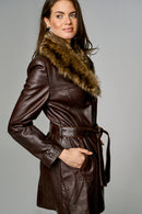 New Alexandra Women's Leather Jacket | Derimod New Alexandra Women's Leather Jacket | Derimod