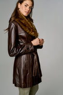 New Alexandra Women's Leather Jacket | Derimod New Alexandra Women's Leather Jacket | Derimod