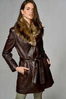New Alexandra Women's Leather Jacket | Derimod New Alexandra Women's Leather Jacket | Derimod