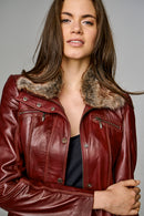 Rebecca Women's Leather Jacket | Derimod Rebecca Women's Leather Jacket | Derimod