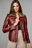Rebecca Women's Leather Jacket | Derimod Rebecca Women's Leather Jacket | Derimod