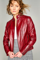 Fanny Women's Leather Jacket | Derimod Fanny Women's Leather Jacket | Derimod