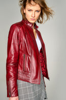 Fanny Women's Leather Jacket | Derimod Fanny Women's Leather Jacket | Derimod