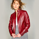 Fanny Women's Leather Jacket | Derimod Fanny Women's Leather Jacket | Derimod