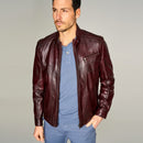 New Hugo Men's Leather Jacket | Derimod New Hugo Men's Leather Jacket | Derimod