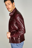 New Hugo Men's Leather Jacket | Derimod New Hugo Men's Leather Jacket | Derimod