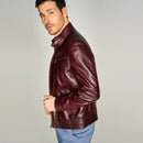 New Hugo Men's Leather Jacket | Derimod New Hugo Men's Leather Jacket | Derimod