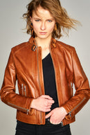 Darling Women's Leather Jacket | Derimod Darling Women's Leather Jacket | Derimod