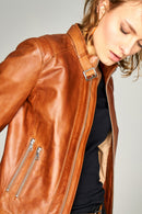 Darling Women's Leather Jacket | Derimod Darling Women's Leather Jacket | Derimod