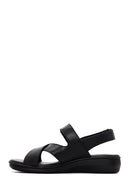 Kadın Siyah Comfort Sandalet | Derimod Kadın Siyah Comfort Sandalet | Derimod