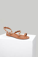 Women's Stone Detailed Sandals | Derimod Women's Stone Detailed Sandals | Derimod