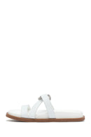 Woman White Stone Slippers | Derimod Woman White Stone Slippers | Derimod