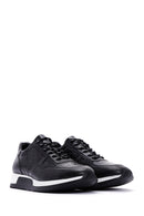 Erkek Siyah Bağcıklı Deri Casual Sneaker | Derimod Erkek Siyah Bağcıklı Deri Casual Sneaker | Derimod