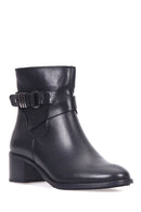 Women's Belted Leather Boots | Derimod Women's Belted Leather Boots | Derimod