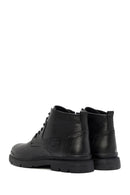 Men's Black Zippered Leather Casual Boots | Derimod Men's Black Zippered Leather Casual Boots | Derimod