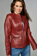 Sarah Women's Leather Jacket | Derimod Sarah Women's Leather Jacket | Derimod