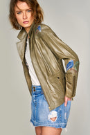 Exotic Women's Leather Jacket | Derimod Exotic Women's Leather Jacket | Derimod