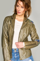 Exotic Women's Leather Jacket | Derimod Exotic Women's Leather Jacket | Derimod