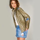 Exotic Women's Leather Jacket | Derimod Exotic Women's Leather Jacket | Derimod