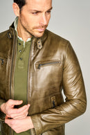 Derek Men's Leather Jacket | Derimod Derek Men's Leather Jacket | Derimod