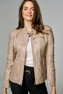 Trixie Women's Leather Jacket | Derimod Trixie Women's Leather Jacket | Derimod