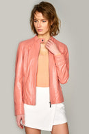 Janet Women's Leather Jacket | Derimod Janet Women's Leather Jacket | Derimod