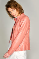 Janet Women's Leather Jacket | Derimod Janet Women's Leather Jacket | Derimod