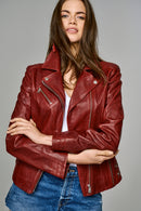 Fame Women's Leather Jacket | Derimod Fame Women's Leather Jacket | Derimod
