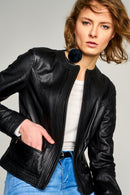 Tanya Women's Leather Jacket | Derimod Tanya Women's Leather Jacket | Derimod