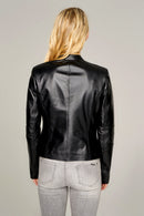 Malibuna Women's Leather Jacket | Derimod Malibuna Women's Leather Jacket | Derimod