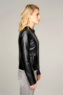 Malibuna Women's Leather Jacket | Derimod Malibuna Women's Leather Jacket | Derimod