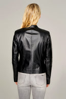 Malibuna Women's Leather Jacket | Derimod Malibuna Women's Leather Jacket | Derimod