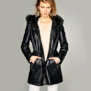Whitney Women's Leather Jacket | Derimod Whitney Women's Leather Jacket | Derimod