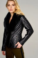 Gemma Women's Leather Jacket | Derimod Gemma Women's Leather Jacket | Derimod