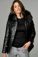 Blanch Women's Leather Jacket | Derimod Blanch Women's Leather Jacket | Derimod