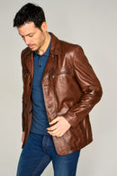 Jeremy Men's Leather Jacket | Derimod Jeremy Men's Leather Jacket | Derimod