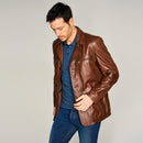 Jeremy Men's Leather Jacket | Derimod Jeremy Men's Leather Jacket | Derimod