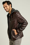 Marco Men's Leather Jacket | Derimod Marco Men's Leather Jacket | Derimod