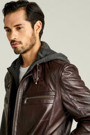 Marco Men's Leather Jacket | Derimod Marco Men's Leather Jacket | Derimod