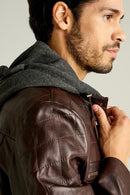 Marco Men's Leather Jacket | Derimod Marco Men's Leather Jacket | Derimod
