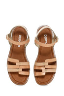 Women's Powder Ankle Strap Leather Bodrum Sandals | Derimod Women's Powder Ankle Strap Leather Bodrum Sandals | Derimod