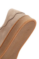 Erkek Bej Nubuk Deri Sneaker | Derimod Erkek Bej Nubuk Deri Sneaker | Derimod