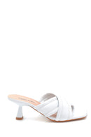 Women's Leather Heeled Slippers | Derimod Women's Leather Heeled Slippers | Derimod