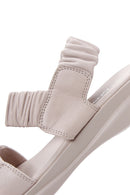 Women's Mink Leather Comfort Sandals | Derimod Women's Mink Leather Comfort Sandals | Derimod