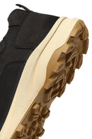 Men's Black Lace-Up Thick-Soled Nubuk Leather Casual Sneaker | Derimod Men's Black Lace-Up Thick-Soled Nubuk Leather Casual Sneaker | Derimod